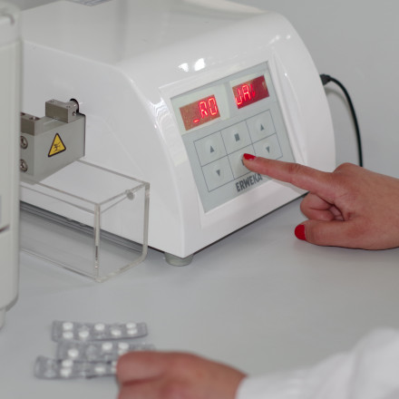 Laboratory testing equipment used at Meditrial